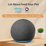 Load image into Gallery viewer, Smart Automatic Pet Feeder, Wifi-Enabled Pet Feeder for Cat and Dog, Compatible with Alexa & Echo, Features 15-Cup Capacity and Timed Dispensing, Remote Feeding up to 10 Meals Daily via App Control