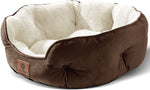 Load image into Gallery viewer, Small Dog Bed for Small Dogs, Cat Beds for Indoor Cats, Pet Bed for Puppy and Kitty, Extra Soft & Machine Washable with Anti-Slip & Water-Resistant Oxford Bottom, Brown, 20 Inches