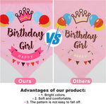 Load image into Gallery viewer, Dog Birthday Party Supplies Bandana Hat Banner Set Boy Girl Cute Bow Tie Scarf Dog Birthday Decorations (Pink,Dog Girl)