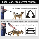 Load image into Gallery viewer, Hands Free Dog Leash, Waist Dog Running Leash for Medium to Large Dogs, Retractable Bungee Hands Free Leash for Walking Jogging Training Hiking, Adjustable Waist Belt, Dual Handle