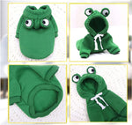 Load image into Gallery viewer, Dog Hoodie Basic Sweater Coat Cute - Frog Shape Warm Jacket Pet Cold Weather Clothes Outfit Outerwear for Cats Puppy Small Medium Dogs
