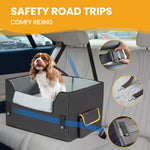 Load image into Gallery viewer, Dog Car Seat for Small Dogs, Elevated Dog Booster Seat Pet Travel Carrier Bed for Car with Adjustable Straps Pet Car Booster Seat for Small Dogs Cats