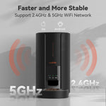 Load image into Gallery viewer, Automatic Dog Food Feeders, FT70P Timed Cat Feeder with Portion Control, Auto Dog Dispenser with 10S Meal Call and Backup Power Supply for Cat & Dog, 5L, Black