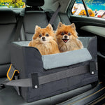 Load image into Gallery viewer, Dog Car Seat for Small Dogs, Elevated Dog Booster Seat Pet Travel Carrier Bed for Car with Adjustable Straps Pet Car Booster Seat for Small Dogs Cats