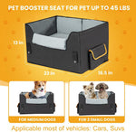 Load image into Gallery viewer, Dog Car Seat for Small Dogs, Elevated Dog Booster Seat Pet Travel Carrier Bed for Car with Adjustable Straps Pet Car Booster Seat for Small Dogs Cats