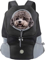 Load image into Gallery viewer, Dog Backpack, Puppy Backpack, Pet Carrier Backpack Small Dog Backpack Carrier Pet Travel Carrier Dog Front Carrier with Breathable Head Out Design and Padded Shoulder for Hiking Outdoor Travel(S)