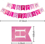 Load image into Gallery viewer, Dog Birthday Party Supplies Bandana Hat Banner Set Boy Girl Cute Bow Tie Scarf Dog Birthday Decorations (Pink,Dog Girl)