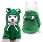 Load image into Gallery viewer, Dog Hoodie Basic Sweater Coat Cute - Frog Shape Warm Jacket Pet Cold Weather Clothes Outfit Outerwear for Cats Puppy Small Medium Dogs