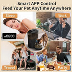 Load image into Gallery viewer, Smart Automatic Pet Feeder, Wifi-Enabled Pet Feeder for Cat and Dog, Compatible with Alexa & Echo, Features 15-Cup Capacity and Timed Dispensing, Remote Feeding up to 10 Meals Daily via App Control