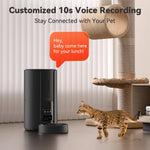 Load image into Gallery viewer, Automatic Dog Food Feeders, FT70P Timed Cat Feeder with Portion Control, Auto Dog Dispenser with 10S Meal Call and Backup Power Supply for Cat & Dog, 5L, Black