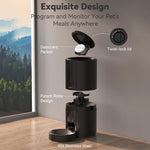 Load image into Gallery viewer, Automatic Dog Food Feeders, FT70P Timed Cat Feeder with Portion Control, Auto Dog Dispenser with 10S Meal Call and Backup Power Supply for Cat & Dog, 5L, Black