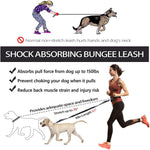 Load image into Gallery viewer, Hands Free Dog Leash, Waist Dog Running Leash for Medium to Large Dogs, Retractable Bungee Hands Free Leash for Walking Jogging Training Hiking, Adjustable Waist Belt, Dual Handle
