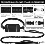 Load image into Gallery viewer, Hands Free Dog Leash, Waist Dog Running Leash for Medium to Large Dogs, Retractable Bungee Hands Free Leash for Walking Jogging Training Hiking, Adjustable Waist Belt, Dual Handle
