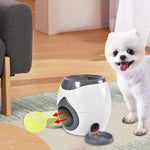 Load image into Gallery viewer, Dog Pet Toys 2 in 1 Tennislauncher Automatic Throwing Machine Pet Ball Throw Device Interactive Pet Feeder Toy for All Size Dog
