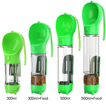 Load image into Gallery viewer, Portable Dog Water Bottle Food Feeder Drinker Poop Dispenser 3 In 1 Leak Proof Multifunctional Travel Puppy Outdoor Drinking
