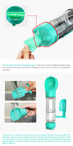 Load image into Gallery viewer, Portable Dog Water Bottle Food Feeder Drinker Poop Dispenser 3 In 1 Leak Proof Multifunctional Travel Puppy Outdoor Drinking
