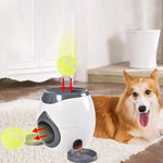 Load image into Gallery viewer, Dog Pet Toys 2 in 1 Tennislauncher Automatic Throwing Machine Pet Ball Throw Device Interactive Pet Feeder Toy for All Size Dog

