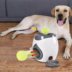 Load image into Gallery viewer, Dog Pet Toys 2 in 1 Tennislauncher Automatic Throwing Machine Pet Ball Throw Device Interactive Pet Feeder Toy for All Size Dog
