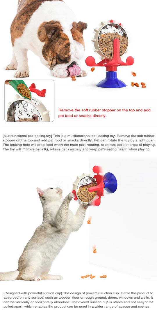 Rotatable Ferris Wheel Interactive Dog Treat Feeder